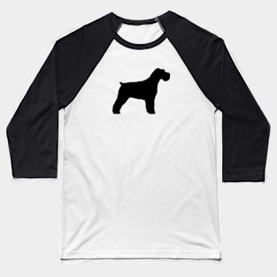 Black Schnauzer Silhouette Baseball T-Shirt